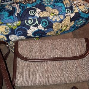 Vera Bradley Brown and Tan Clutch